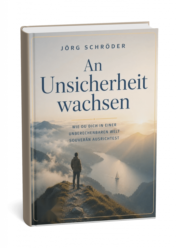 An Unsicherheit wachsen, Umgang mit Unsicherheit, persönliche Entwicklung, Selbstführung, Veränderung, Krisenbewältigung, Entscheidungsfindung, Klarheit, Resilienz, Führung, Jörg Schröder